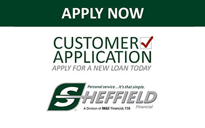 Apply Now, Sheffield Financial Customer Application
